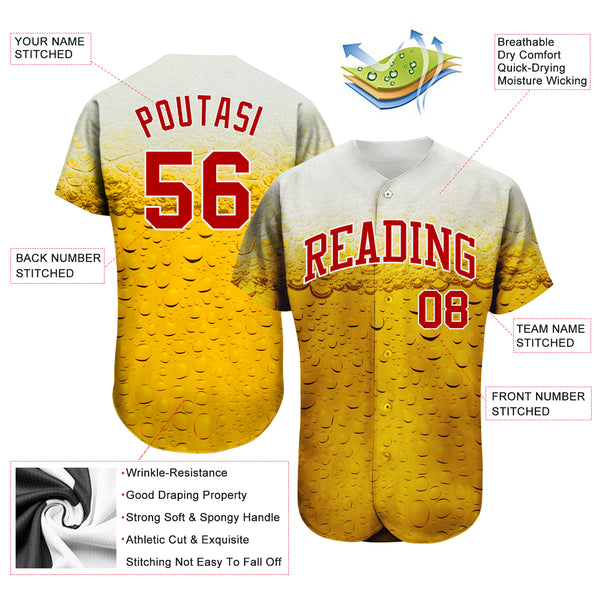 Cheap Custom 3D Pattern Design Fade Authentic Baseball Jersey Free Shipping  – CustomJerseysPro