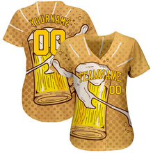 Загрузить изображение в средство просмотра галереи, Custom 3D Pattern Design Let&#39;s Drink Authentic Baseball Jersey
