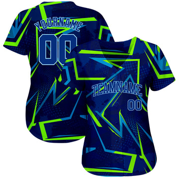 Custom 3D Pattern Design Music Festival Authentic Baseball Jersey