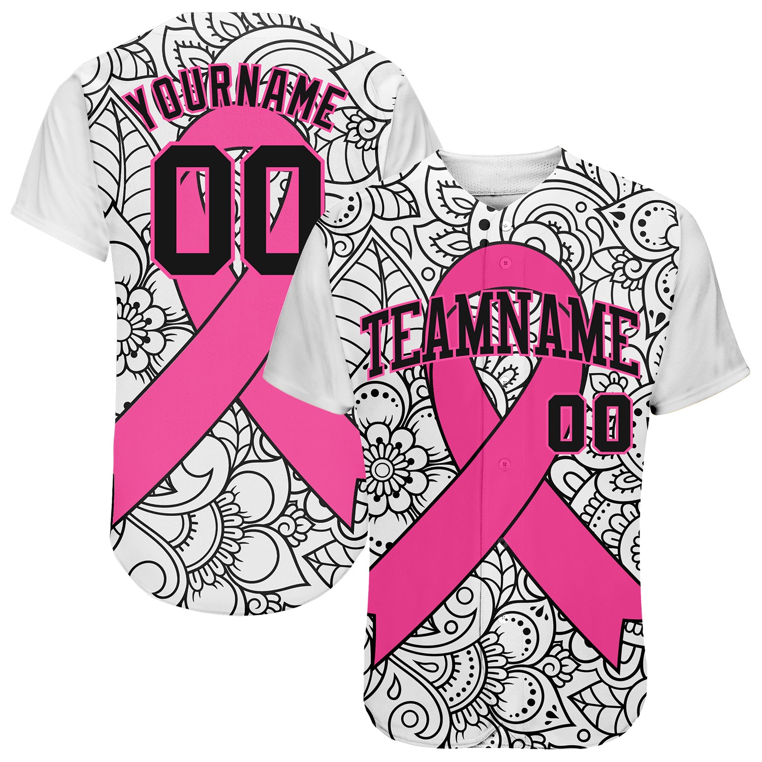 Breast Cancer Ribbon in Baseball Laces Breast Cancer Awareness Breast Cancer  Ribbon 