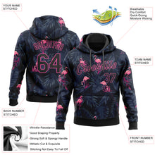 Загрузить изображение в средство просмотра галереи, Custom Stitched Black Black-Pink 3D Pattern Design Flamingo Sports Pullover Sweatshirt Hoodie
