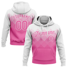 Загрузить изображение в средство просмотра галереи, Custom Stitched White Pink 3D Pattern Design Sports Pullover Sweatshirt Hoodie
