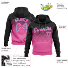 Загрузить изображение в средство просмотра галереи, Custom Stitched Pink Pink Black-Light Blue 3D Pattern Design Sports Pullover Sweatshirt Hoodie
