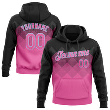 Загрузить изображение в средство просмотра галереи, Custom Stitched Pink Pink Black-Light Blue 3D Pattern Design Sports Pullover Sweatshirt Hoodie
