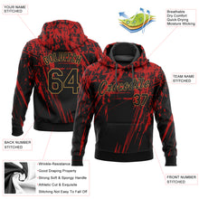 Загрузить изображение в средство просмотра галереи, Custom Stitched Red Black-Old Gold 3D Pattern Design Sports Pullover Sweatshirt Hoodie
