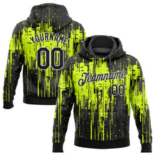 Загрузить изображение в средство просмотра галереи, Custom Stitched Neon Green Black-White 3D Pattern Design Sports Pullover Sweatshirt Hoodie
