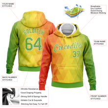 Загрузить изображение в средство просмотра галереи, Custom Stitched Gold Neon Green Orange-White 3D Pattern Design Abstract Reggae Geometric Sports Pullover Sweatshirt Hoodie
