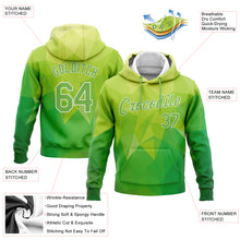 Загрузить изображение в средство просмотра галереи, Custom Stitched Kelly Green Neon Green-White 3D Pattern Design Abstract Warm Geometric Pattern Sports Pullover Sweatshirt Hoodie
