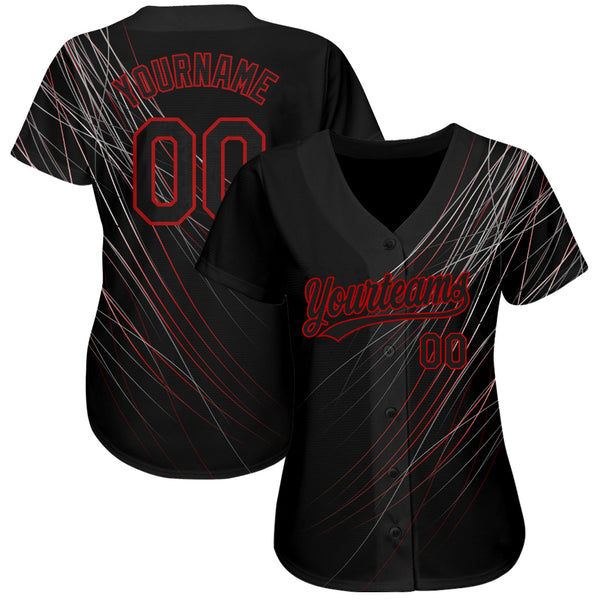 Custom Red White-Black Baseball Jersey – CustomJerseysPro