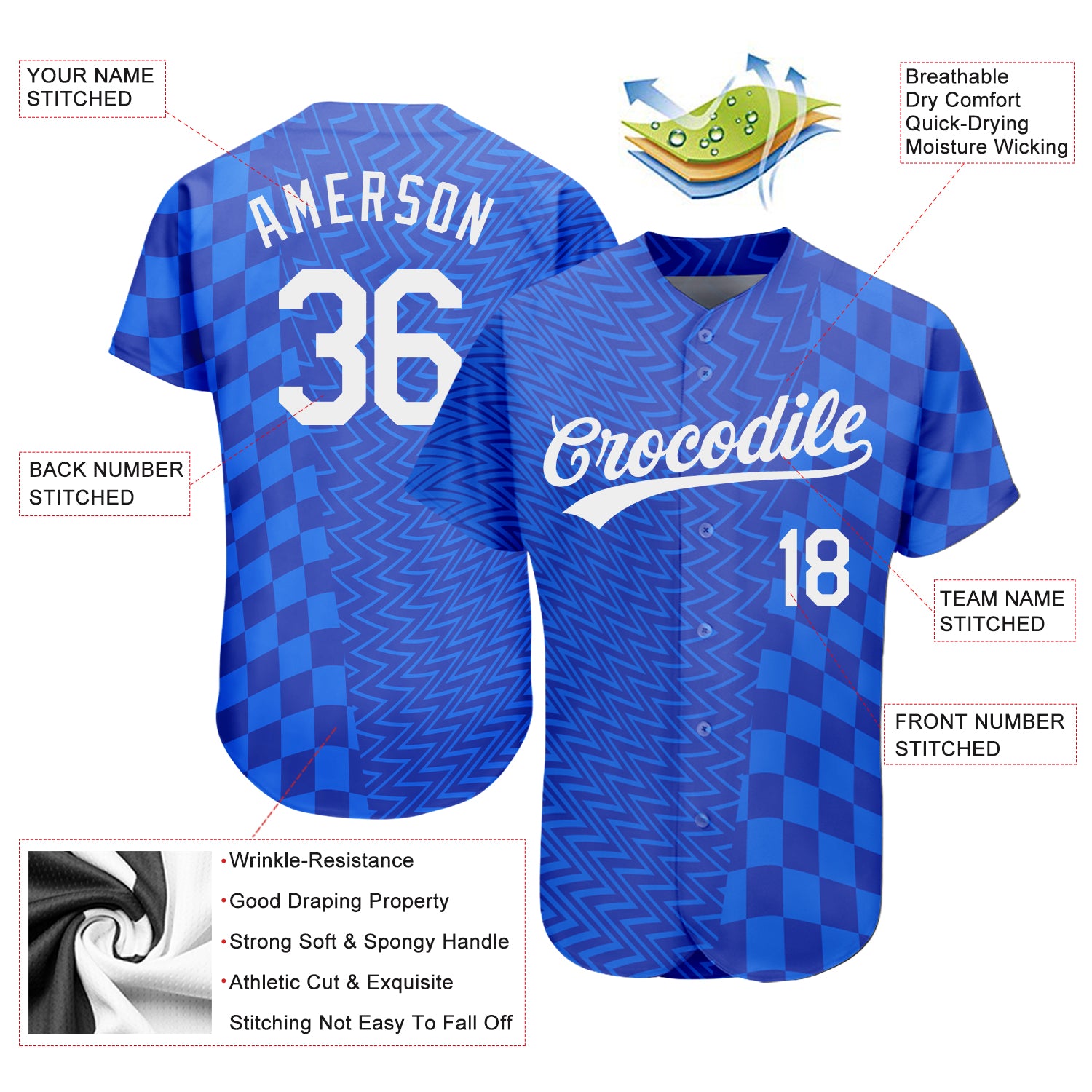 Custom Royal White-Light Blue Authentic Baseball Jersey – CustomJerseysPro