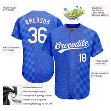 Load image into Gallery viewer, Custom Royal White-Black 3D Pattern Design Authentic Baseball Jersey
