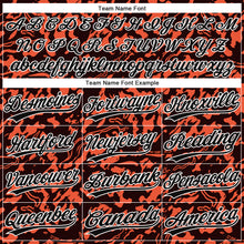 Load image into Gallery viewer, Custom Orange Black-White 3D Pattern Design Authentic Baseball Jersey
