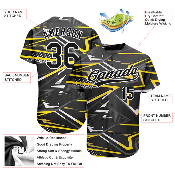 Cheap Custom Black Gold Pinstripe Black-Gold Authentic Baseball Jersey Free  Shipping – CustomJerseysPro