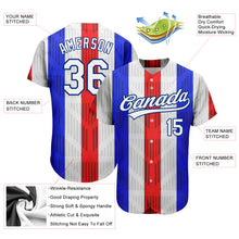 Laden Sie das Bild in den Galerie-Viewer, Custom White White Royal-Red 3D Pattern Design Authentic Baseball Jersey
