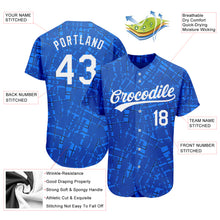 Load image into Gallery viewer, Custom Royal White 3D Pattern Design Authentic Baseball Jersey
