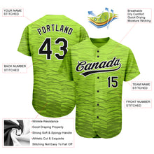 Загрузить изображение в средство просмотра галереи, Custom Neon Green Black-White 3D Pattern Design Authentic Baseball Jersey
