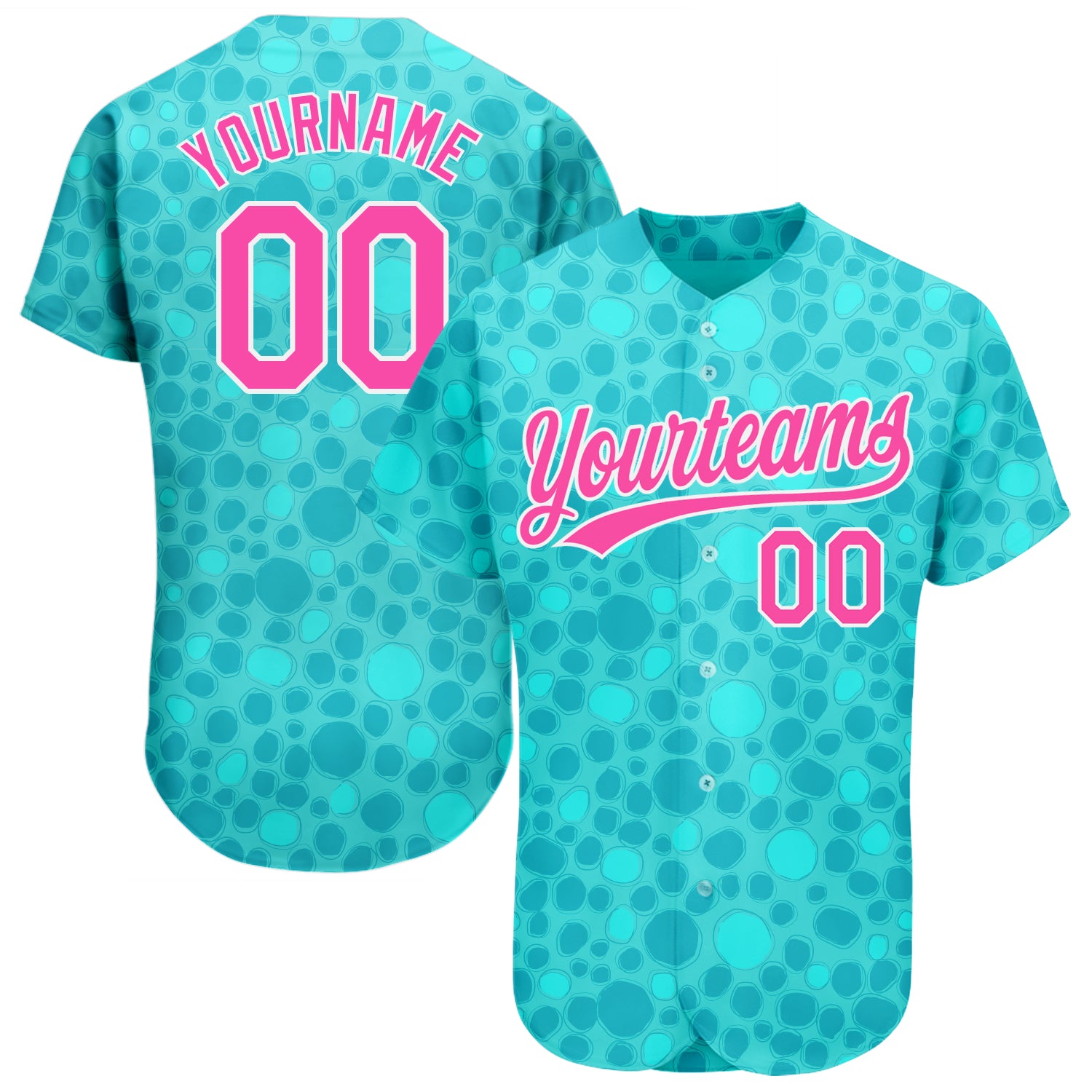 Aqua and White Pinstripe Custom Baseball Jersey  