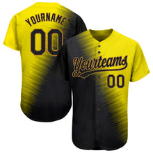 Загрузить изображение в средство просмотра галереи, Custom Gold Black-Old Gold 3D Pattern Design Authentic Baseball Jersey
