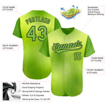 Charger l&#39;image dans la galerie, Custom Neon Green Neon Green-Black 3D Pattern Design Authentic Baseball Jersey
