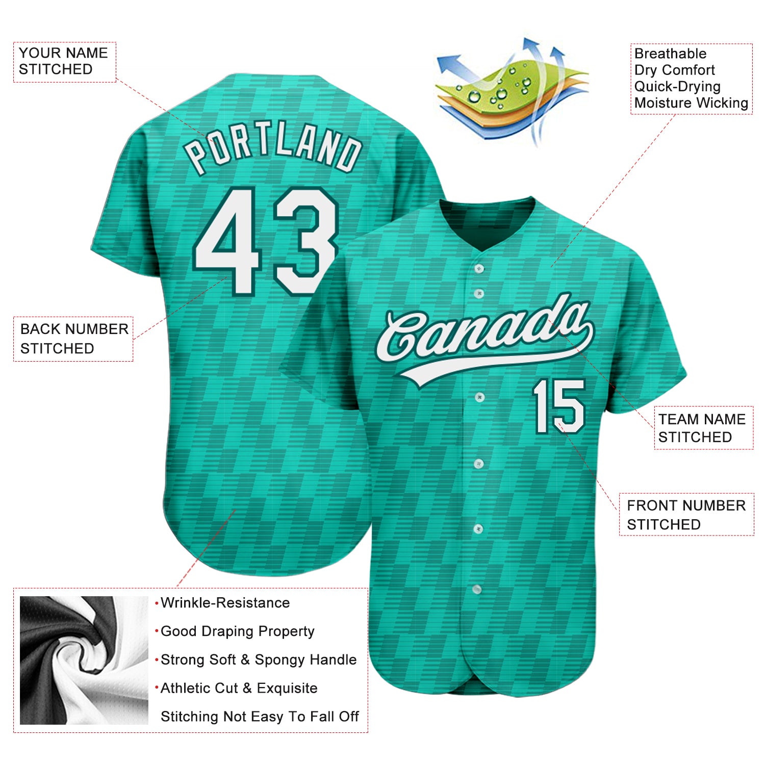 Cheap Custom Kelly Green Red-White 3D Pattern Design Authentic Baseball  Jersey Free Shipping – CustomJerseysPro