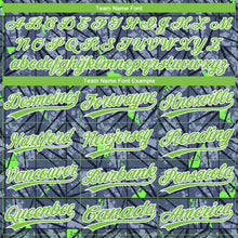 Load image into Gallery viewer, Custom Gray Neon Green-Black 3D Pattern Design Authentic Baseball Jersey
