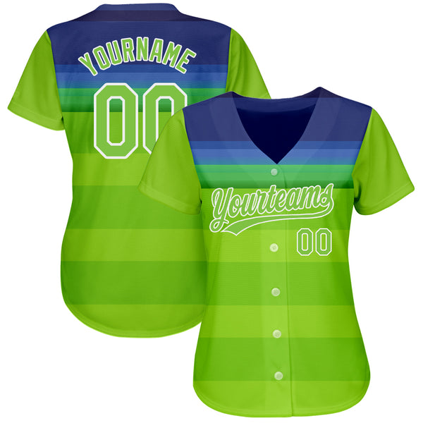 Cheap Custom Black Neon Green-White 3D Pattern Design Authentic Baseball  Jersey Free Shipping – CustomJerseysPro