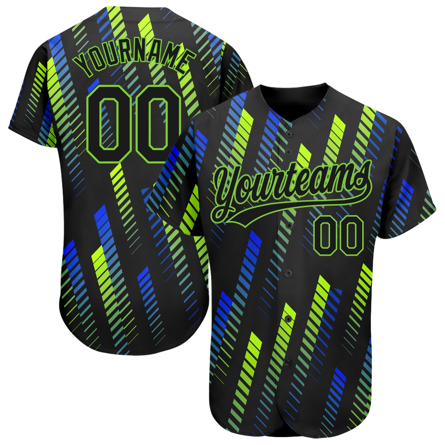 Neon Green Baseball Jersey Design