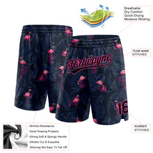 Charger l&#39;image dans la galerie, Custom Black Pink 3D Pattern Flamingo Authentic Basketball Shorts
