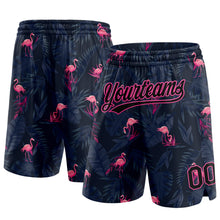 Charger l&#39;image dans la galerie, Custom Black Pink 3D Pattern Flamingo Authentic Basketball Shorts
