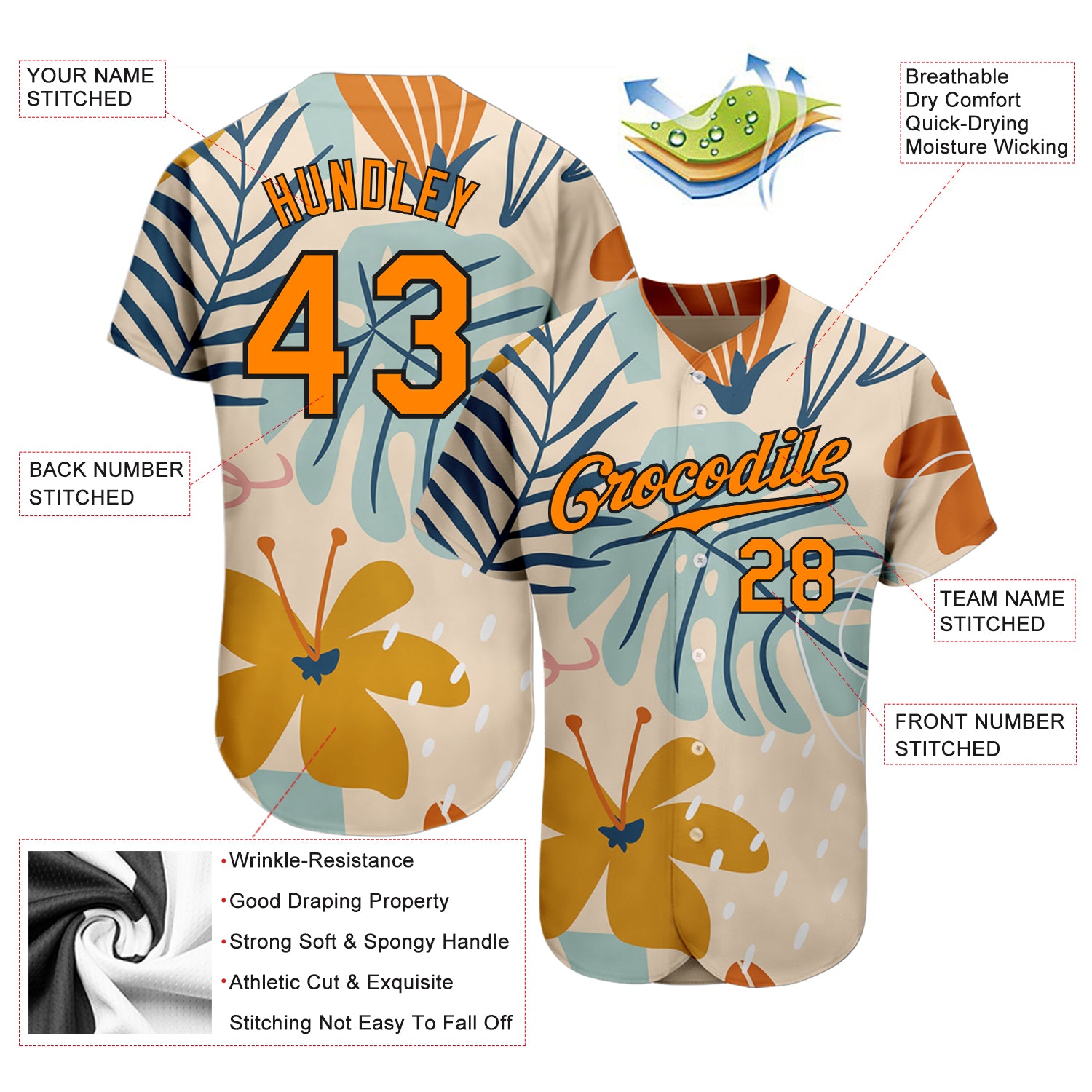 Custom Orange Black-White Baseball Jersey – CustomJerseysPro