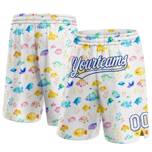 Laden Sie das Bild in den Galerie-Viewer, Custom White Royal 3D Pattern Fish Authentic Basketball Shorts
