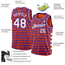 Laden Sie das Bild in den Galerie-Viewer, Custom Orange White-Purple Authentic City Edition Basketball Jersey
