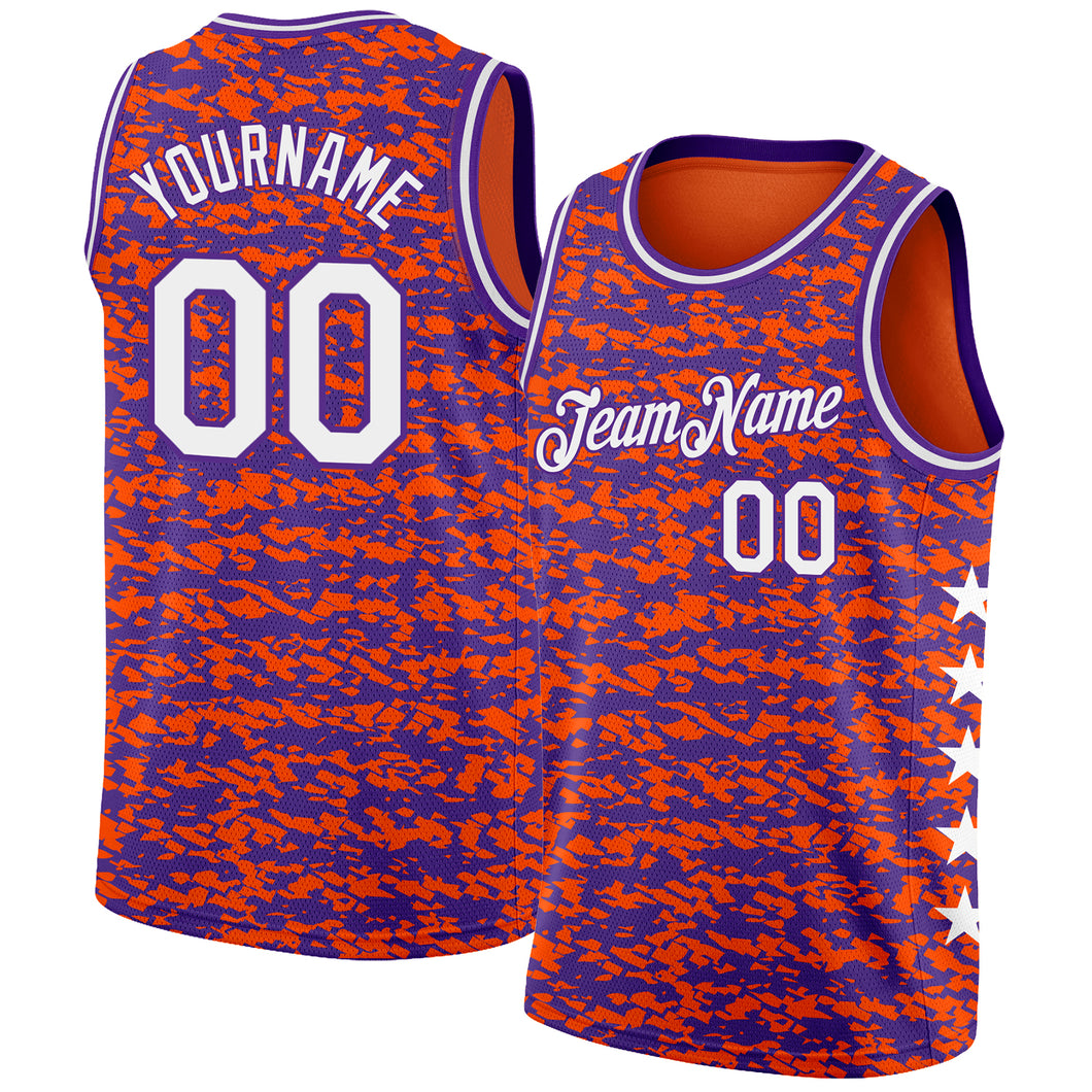 Custom Black Orange Fade Fashion Authentic City Edition Basketball Jersey