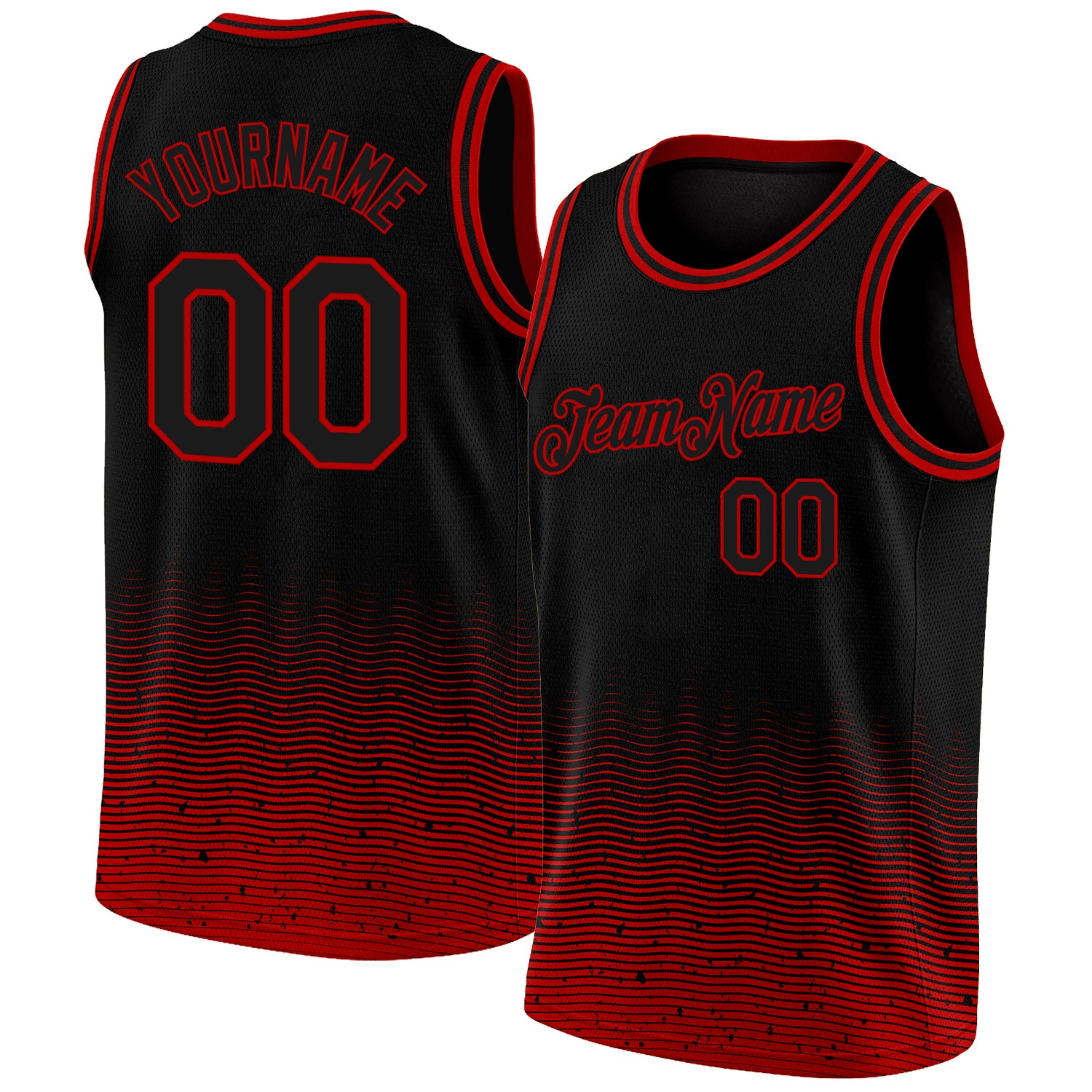 Basketball Sportswear in Black & Red Designs Jerseys