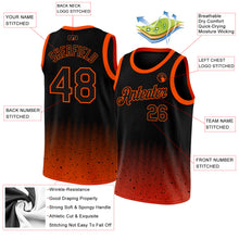 Laden Sie das Bild in den Galerie-Viewer, Custom Black Orange Fade Fashion Authentic City Edition Basketball Jersey
