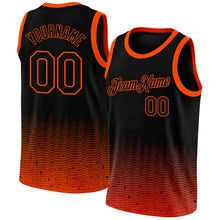 Laden Sie das Bild in den Galerie-Viewer, Custom Black Orange Fade Fashion Authentic City Edition Basketball Jersey
