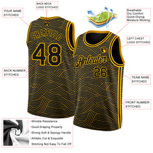 Load image into Gallery viewer, Custom Black Gold Authentic City Edition Basketball Jersey
