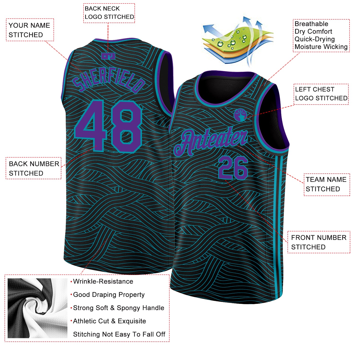 Free! nba cut jersey design full sublimation