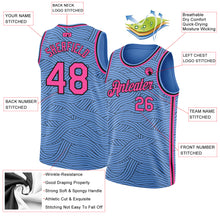 Charger l&#39;image dans la galerie, Custom Light Blue Pink-Black Authentic City Edition Basketball Jersey
