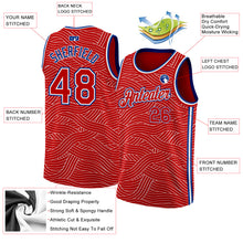 Charger l&#39;image dans la galerie, Custom Red Royal-White Authentic City Edition Basketball Jersey
