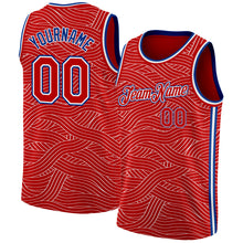 Charger l&#39;image dans la galerie, Custom Red Royal-White Authentic City Edition Basketball Jersey
