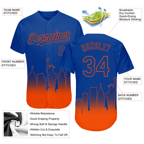 Cheap Custom White Blue-Orange Authentic Baseball Jersey Free Shipping –  CustomJerseysPro