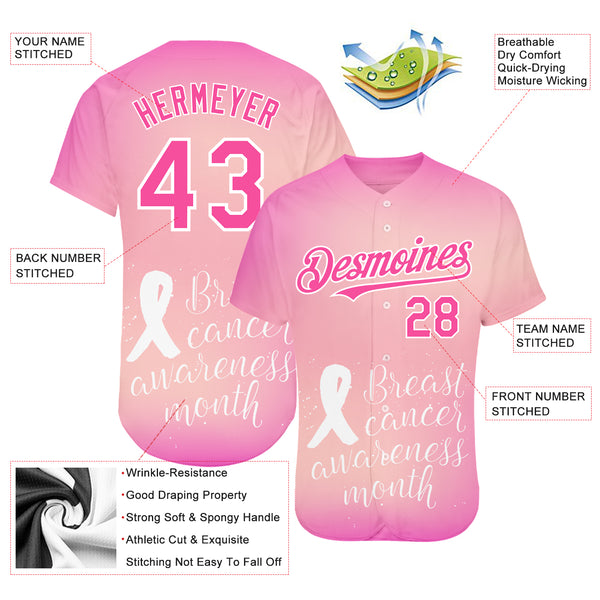 Front LIGHT PINK WHITE Womens Football Jersey