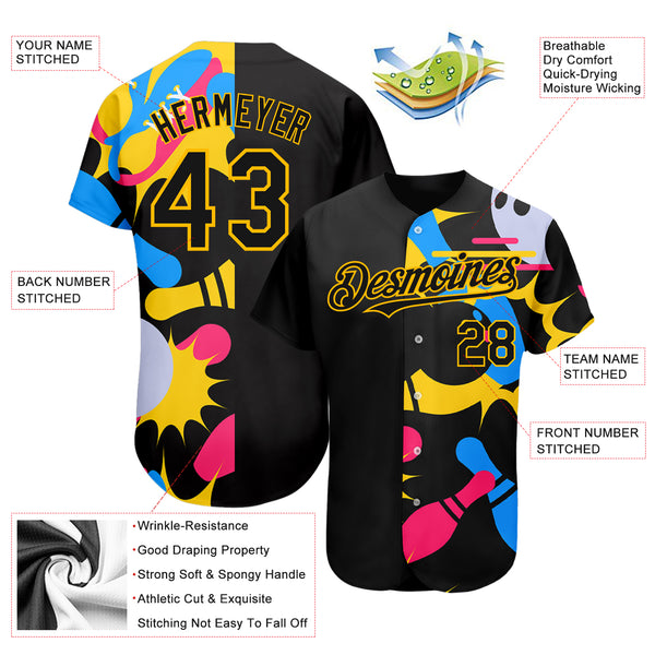 Cheap Custom 3D Pattern Design Sport Authentic Baseball Jersey Free  Shipping – CustomJerseysPro