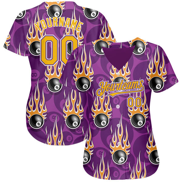 Cheap Custom Black Purple-Gold Authentic Baseball Jersey Free Shipping –  CustomJerseysPro