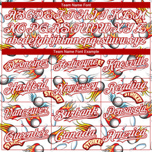 Charger l&#39;image dans la galerie, Custom White Red 3D Pattern Design Firely Bowling Authentic Baseball Jersey
