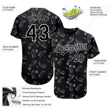 Load image into Gallery viewer, Custom Black White 3D Pattern Design Rabbit Authentic Baseball Jersey
