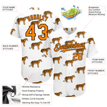 Load image into Gallery viewer, Custom White Bay Orange-Black 3D Pattern Design Tiger Authentic Baseball Jersey
