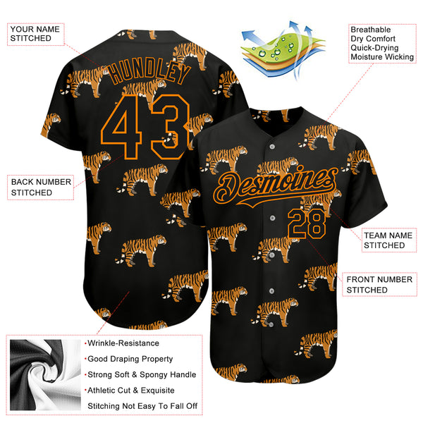 Cheap Custom Gold Black 3D Pattern Design Authentic Baseball Jersey Free  Shipping – CustomJerseysPro