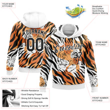 Загрузить изображение в средство просмотра галереи, Custom Stitched Orange Black-White 3D Pattern Design Tiger Sports Pullover Sweatshirt Hoodie
